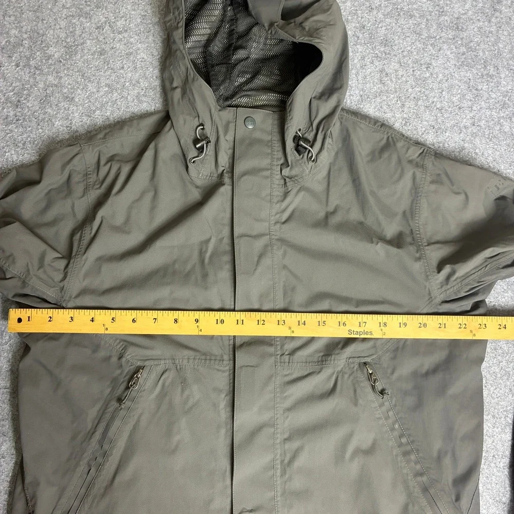 REI Mens Hooded Windbreaker Jacket Gray Mesh Lined Size Medium Hiking - Picture 5 of 9